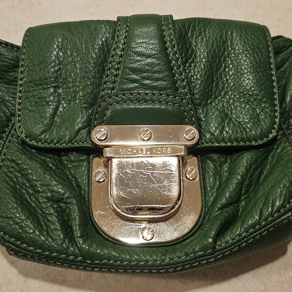 Michael Kors Green Leather Bag